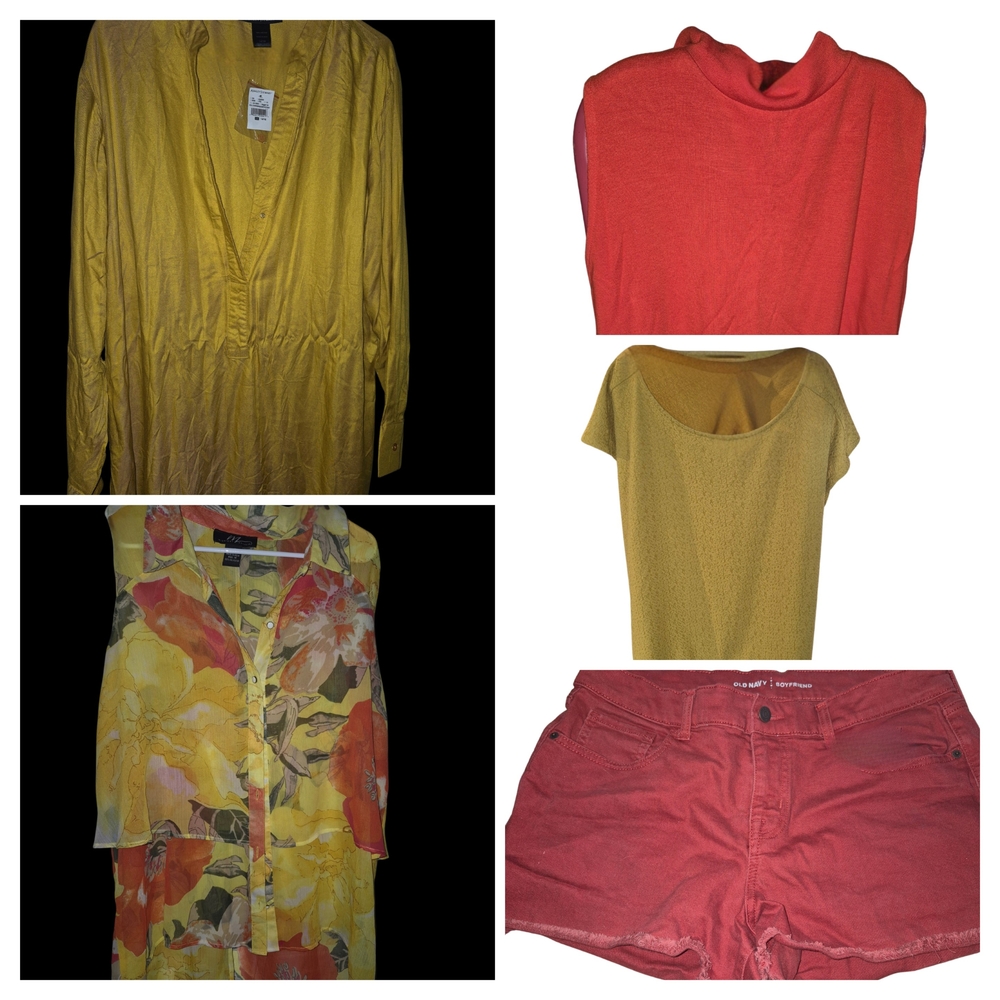 Ashley Stewart/LOFT/Old NAVY LOT Yellow/Oorange and Red Women's Collection
